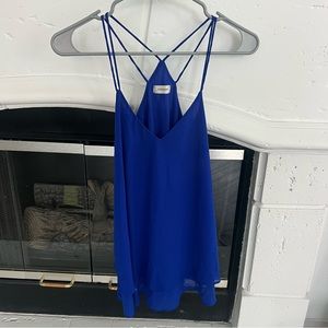 Adrienne Blue Spaghetti Strap Top